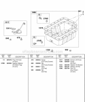 Oil Pan Oil Pump Screen Diagram and Parts List for 437447-0205-E2  Briggs and Stratton Engine